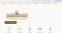 Desktop Screenshot of mapledaledentistry.com